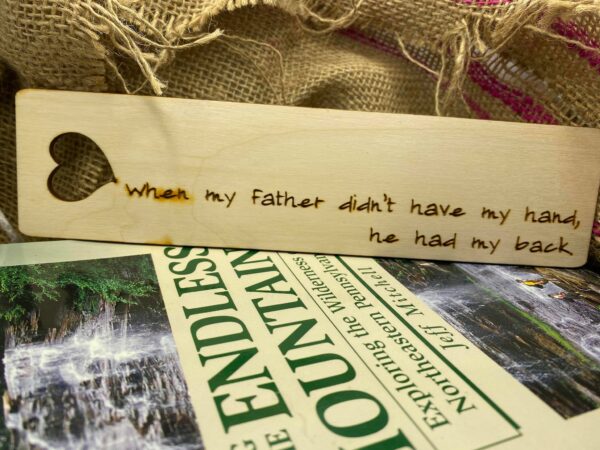 wooden bookmark