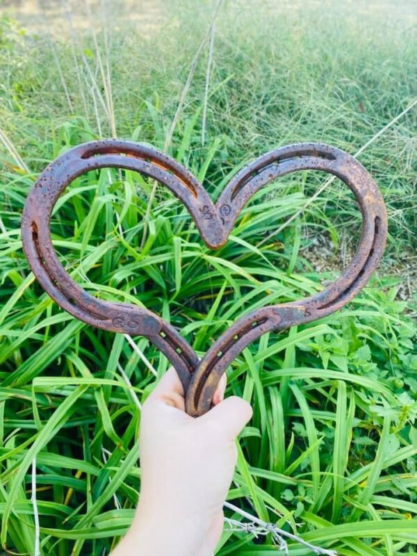 Unique Rustic Horseshoe Heart