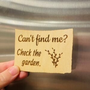wooden garden magnet