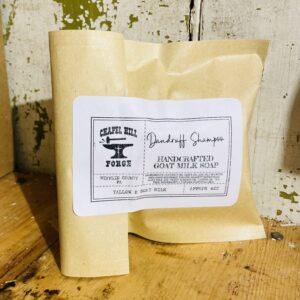 All-natural shampoo bar for dandruff made with goat milk and tallow, ideal for a soothing and nourishing hair care routine.