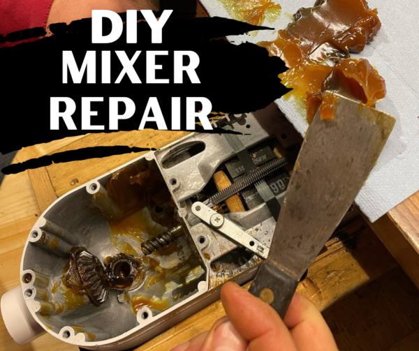 DIY Kitchen Aid Mixer Repair Advertisement - Restoring an old mixer with black grease