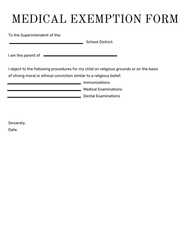 medical exemption form pennsylvania