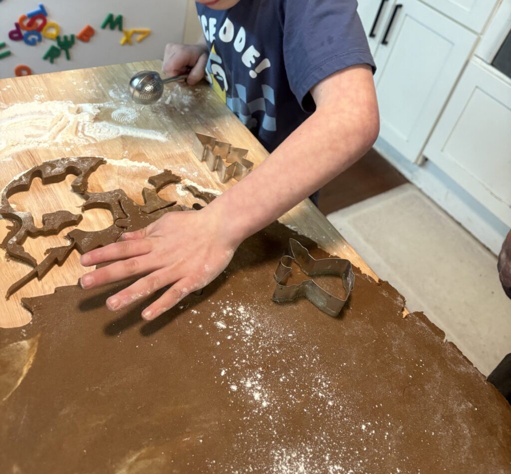Gingerbread Cookies Made with Cookie Cutters